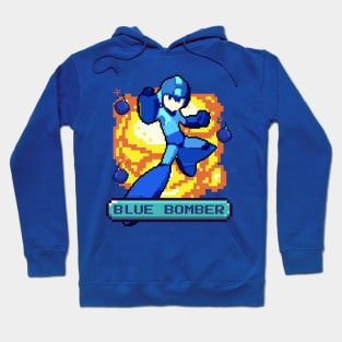 Blue Bomber Pixel Hoodie